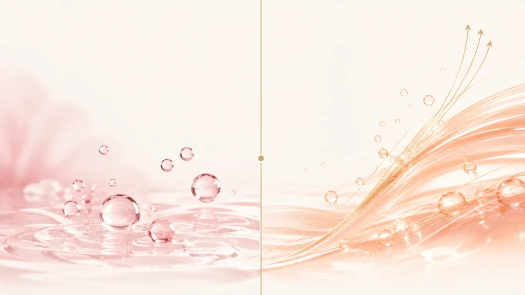 Different goals — snail mucin for hydration and soothing, PDRN for recovery
