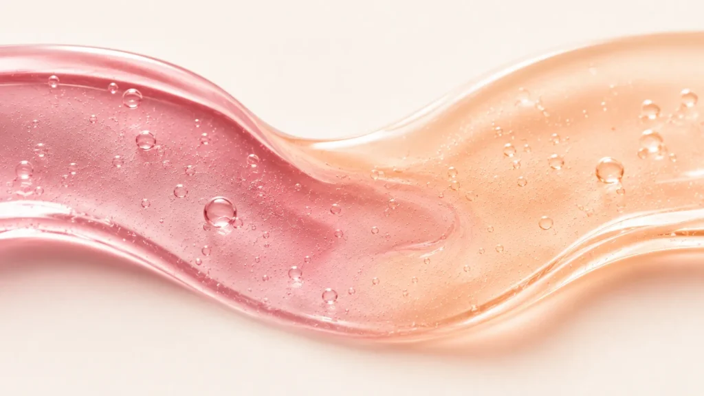 Using PDRN and snail mucin together — rose and salmon layers blending into one