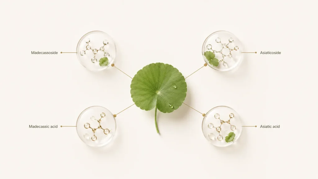 The four key actives in cica — madecassoside, asiaticoside, and more