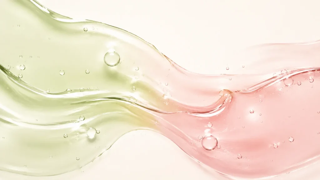 Using cica and snail mucin together — green and rose layers for soothing plus hydration