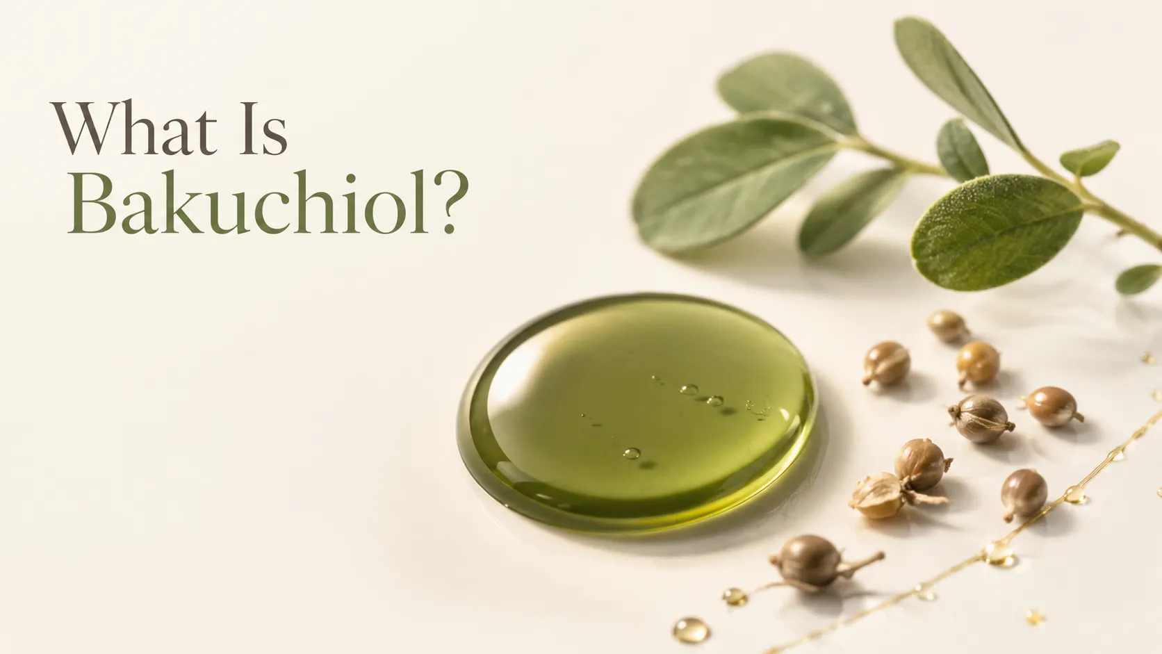 What is bakuchiol — a plant-derived serum drop with babchi seeds and leaves