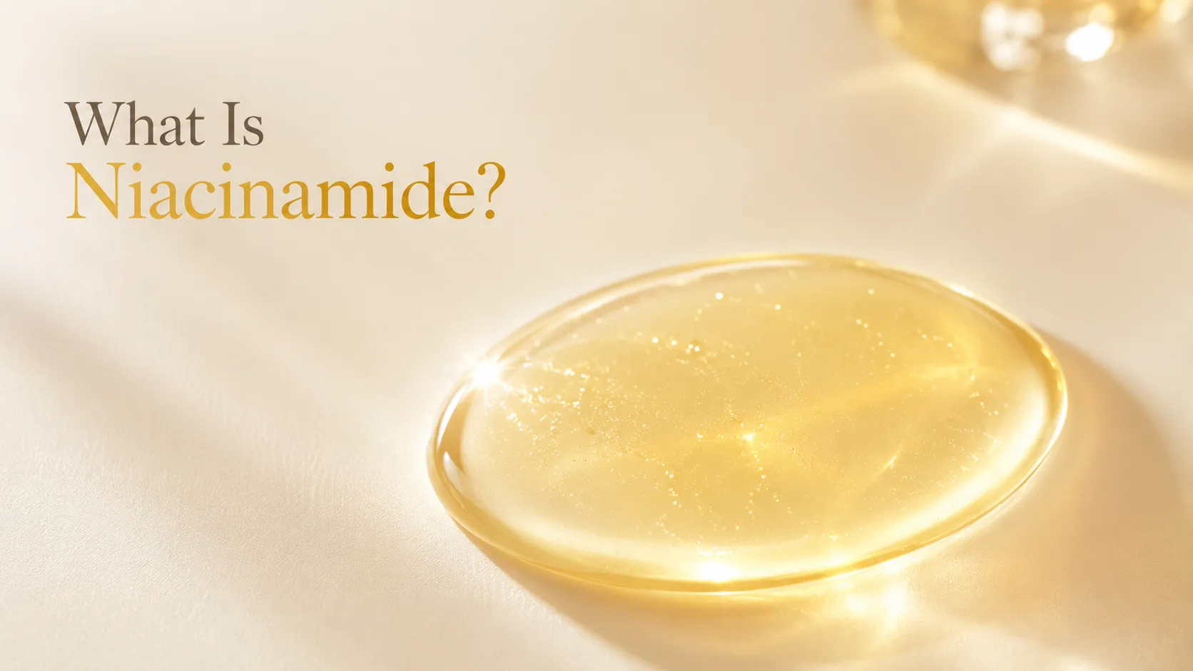 What is niacinamide — a warm butter-yellow vitamin B3 serum drop